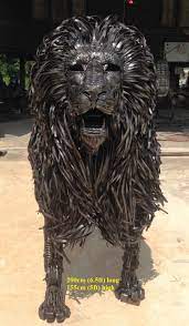 Metal Animal Art Garden Sculpture Horse Dog Bird Dragon Dinosaur Eagle Lion Bear Wild Boar Deer Bull Rhin Scrap Metal Art Metal Sculpture Welding Art