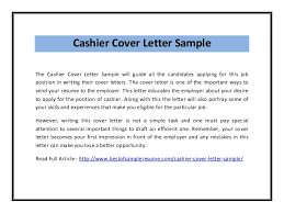 Maybe you would like to learn more about one of these? Cashier Cover Letter Sample Pdf