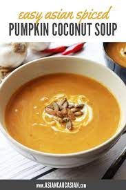 Easy Spiced Pumpkin Coconut Soup Recipe Pumpkin Coconut Soup Spiced Pumpkin Soup Coconut Soup