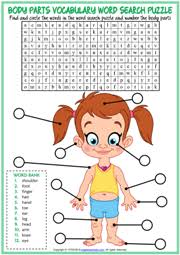Preschoolers will have a great time learning the different parts of the body. Body Parts Esl Vocabulary Worksheets