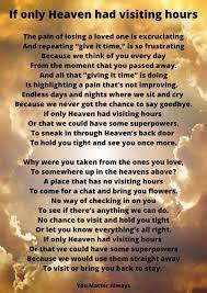 تويتر Suzie Baines على تويتر If Only Heaven Had Visiting Hours Youmatteralways Griefisloveunfinished Takeallthetimeyouneed Griefandloss Missyouforever Hurtslikehell Https T Co Qkrppk8xku