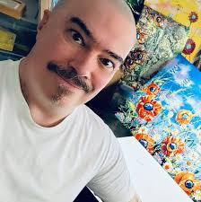 Mountain bluebird & blossoms'