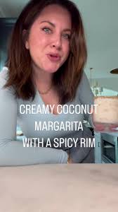Creamy Coconut Margarita with a Spicy Honey Rim Recipe