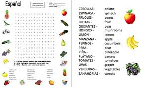 For preschool and elementary teachers introducing different fruit, alphabetical lists can help to integrate the different fruit with the letter of the alphabet or sound being studied. Spanish Fruits And Vegetables Word Search And Picture Ids Spanish Food