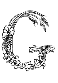 alphabet fleurs g page 7 sur 26 hugolescargot com coloring pages flower tom et jerry coloriages gratuits