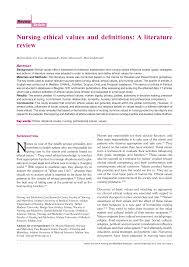  the objective of this review was to view the trends in composition studies within the past fifty years and see how commentary on student writing has transformed and is still transforming. Pdf Nursing Ethical Values And Definitions A Literature Review