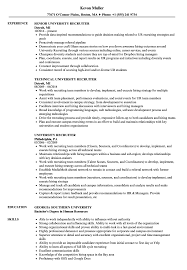 University Recruiter Resume Samples Velvet Jobs
