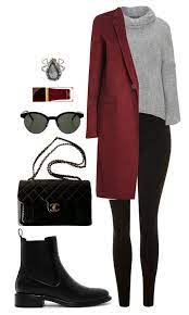 Street Style By Dalma M On Polyvore Featuring Polyvore Fashion Style Amandine Theory Topshop Charles Keith Chane Winter Fashion Outfits Herbst Outfit Fashion