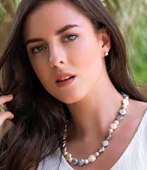 Grace Pink Pearl Earrings Sterling Silver