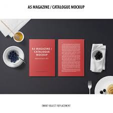 Download A5 Magazine Catalogue Mockup For Free In 2020 Mockup Close Up Magazine Mockup Free Psd