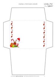Make this christmas a magical one for your child! Printable Envelope To Santa Template Candy Canes Border 19