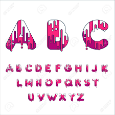 Bubble Font With Dripping Paint Vector Illustration Graffiti Lettering Graffiti Alphabet Lettering Alphabet