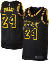 Lakers to wear nike black mamba edition jerseys today. Nike Kobe Bryant Los Angeles Lakers 24 Swingman City Edition Black Mamba Jersey Men S Large Jerseys Amazon Canada