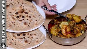 Lahori Chicken Karahi With Tandoori Roti On Tawa Without Yeast Recipe By Tandoori Roti Recipes Karahi Recipe