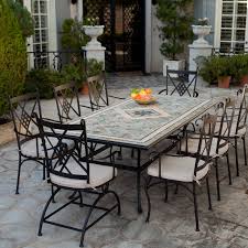Have To Have It Palazetto Barcelona 42 X 84 Inch Mosaic Patio Dining Set Seats 8 2799 99 Hayn Contemporary Patio Furniture Patio Dining Set Patio Dining
