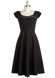 Masterful Monologue Dress By Stop Staring Long Black Solid Cocktail Cap Sleeves Party Fit Flare Vintage Dresses Mod Cloth Dresses Pretty Outfits
