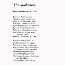 Share James Weldon Johnson S Poem The Awakening At A Wedding Or On Your Anniversary Romantic Poems Poems Poetry Classic