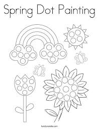 Spring Dot Painting Coloring Page Twisty Noodle In 2020 Dot Painting Coloring Pages Spring Coloring Pages