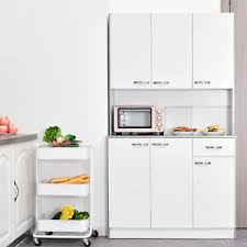 homcom kitchen pantry cupboard wooden