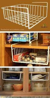 Cy craft shelf dividers for closets clear acrylic shelf divider for wood shelves and clothes organizer purses separators perfect for kitchen cabinets. 12 Easy Kitchen Organization Ideas For Small Spaces Storage House Diy Kitchen Remodel Small Kitchen Organization