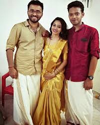 Golden Saree Golden Saree Traditional Indiansaree Southindiansaree Kerala Gold Christian Bridal Saree Wedding Saree Collection Bridal Silk Saree