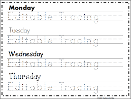free editable name tracing worksheet 4 day made by teachers