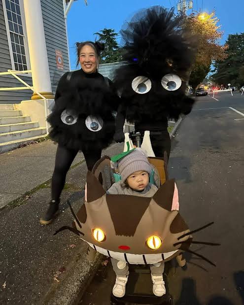 Creative Catbus wheelchair costume prop integration, AI generated