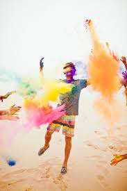 Color Sand Chalk Paint Fight Painting Colorful Art