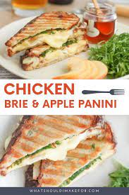 Chicken Brie And Apple Panini Recipe Apple Sandwich Lunch Recipes Chicken Sandwich Recipes