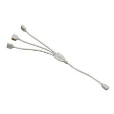 4 Flat Pin Splitter 1 3 Connector Female Y Cable Cord Led Rgb Strip Light