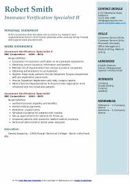 Existing subscribers can still access their profile and edit their. Insurance Verification Specialist Resume Samples Qwikresume