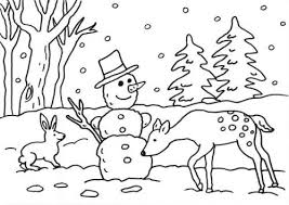 Kostenlose ausmalbilder tiere im wald. Kostenlose Malvorlage Schneemanner Schneemann Im Wald Zum Ausmalen