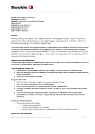 Brand managers typically manage a team that supports their efforts and report to higher level marketing staff of an organization. Marketing Project Manager Sample Job Description Printable Pdf Download