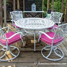 How To Paint Metal Patio Furniture Metal Patio Furniture Metal Outdoor Furniture Painted Outdoor Furniture