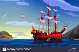 Pirate Ship Film Title Peter Pan Banque D Image Et Photos Alamy