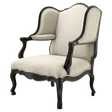 Eichholtz Brocade Modern Natural Upholstered Wing Back Accent Club Chair Big Comfy Chair Nursery Glider Chair Chair And A Half