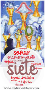 Que Significa El 7 De Bastos En El Tarot Siete De Copas Aprender Tarot Baraja Rider Waite Arcanos Mayores Y Menores En 2020 Tarot Tarot Cartas Tarot Arcanos
