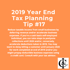 Tax Tip 17 Tax Planning Tips Business Expense
