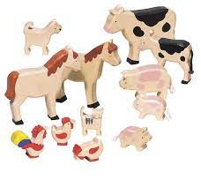 Farm Animals Made Of Wood Etsy In 2021 Farm Animal Toys Farm Animals Pet Toys