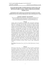 Contoh soal un (unbk dan unkp) sosiologi sma/ma program studi ips tahun pelajaran 2018/2019. Pdf Analisis Kemampuan Pemahaman Siswa Dalam Menyelesaikan Soal Cerita Program Linier Di Kelas Xi