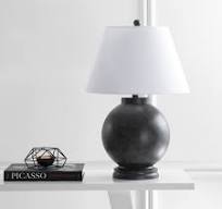 JONATHAN Y Abeline 26" Resin LED Table Lamp, Dark Gray