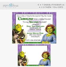 Once Upon A Time In A Land Far Far Away Shrek Shrek Fiona Digital Invite And Thank You Card Etsy In 2020 Shrek Digital Invitations Kids Birthday Party