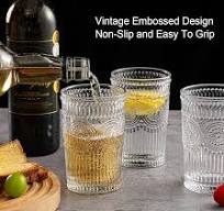 Amazon.com | ZMOWIPDL Vintage Glassware Drinking Glasses Set ...