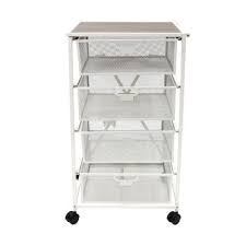 What you get kitchen cart side. Origami Origami 4 Drawer Storage Cart In White Dfs 04 The Home Depot Kitchen Cart Storage Cart Storage Drawers