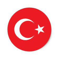 turkish flag circle classic round sticker zazzle com in 2021 turkish flag round stickers flag