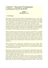 Check spelling or type a new query. Doc Makalah Negoisasi Perdagangan Multilateral Gatt Wto Dhita Farida Academia Edu