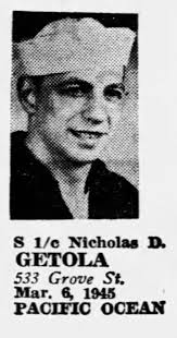 Nicholas D Getola (1911-1945): homenaje de Find a Grave