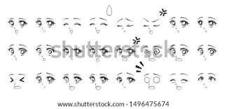 Scared anime face manga style big blue eyes little nose and kawaii mouth hand drawn cartoon illustration in. Inuyasha Chibi Anime Anime Inuyasha And Aome Anime Eye Png Stunning Free Transparent Png Clipart Images Free Download