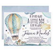 Hot Air Balloon Baby Shower Invitation Zazzle Com Hot Air Balloon Baby Shower Invitations Hot Air Ballon Baby Shower Hot Air Balloon Baby Shower