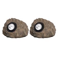 Westinghouse Solar Gray Outdoor Integrated Led Landscape Path Light 2 Pack Q75ad1450 12 The Home Depot In 2020 Solar Rock Lights Path Lights Solar